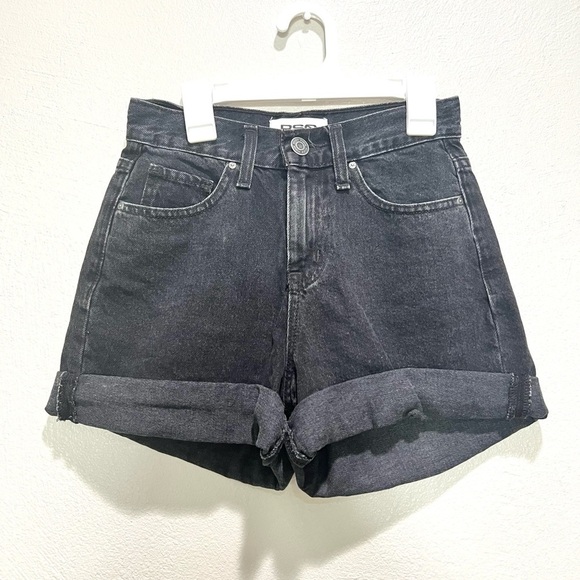 RSQ Super High Rise Mom Black Jean Shorts - Picture 1 of 6